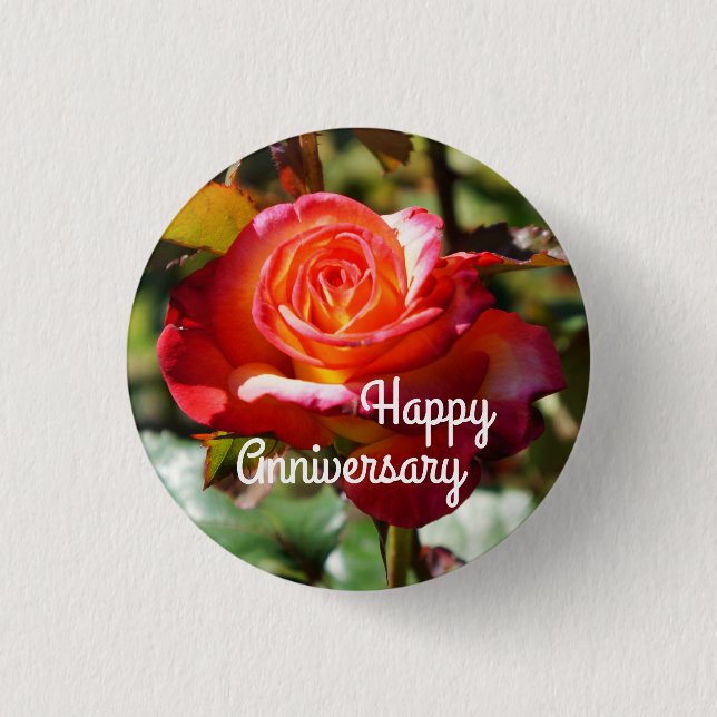 Happy Anniversary Dream Come True Rose #2 - Schalt Button (Vorderseite)
