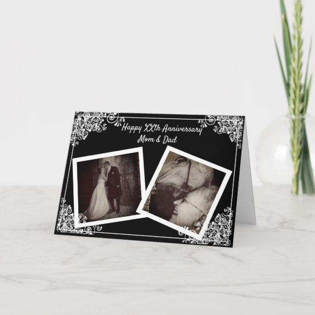 Happy Anniversary Foto Card Karte (Vorderseite)