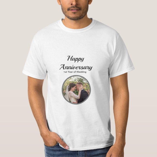Happy Anniversary Foto T-Shirt (Vorderseite)