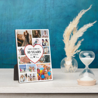 Happy-Anniversary Fotos mit Herz im Zentrum Fotoplatte