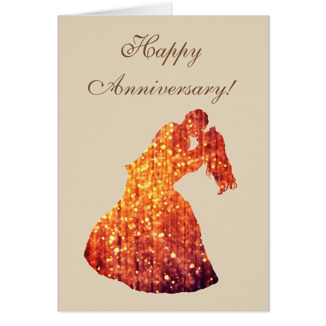 Happy Anniversary Golden Couple, Kiss Postcard (Vorne)