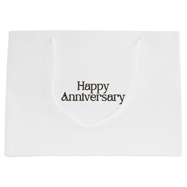 Happy Anniversary Große Geschenktasche Geschenktüte (Vorderseite)