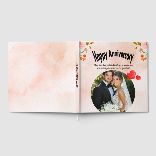 Happy Anniversary Guest Book Gästebuch (Voll)