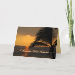 Happy Anniversary Hawaiian Tropical Sunset Karte