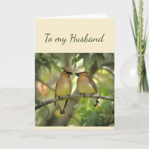 Happy Anniversary Husband Birds in Liebe Fun Card Karte