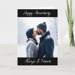 Happy Anniversary immer und für immer Personalisie Karte