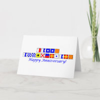 Happy Anniversary in nautischer Flagge Alphabet