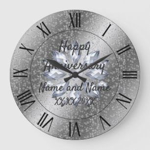 Happy anniversary Large Clock Große Wanduhr