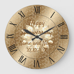 Happy anniversary Large Clock Große Wanduhr