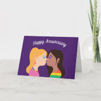 Happy Anniversary Lesbian Couple Romantic Liebe Yo