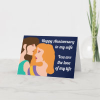Happy Anniversary Lesbian Couple Two Women