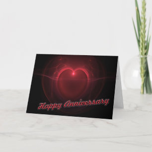 "Happy Anniversary" Lighted Heart Card Karte