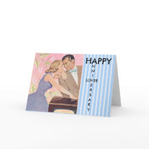 Happy Anniversary Lover, Vintage Couple Card
