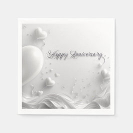 Happy Anniversary Napkins Serviette