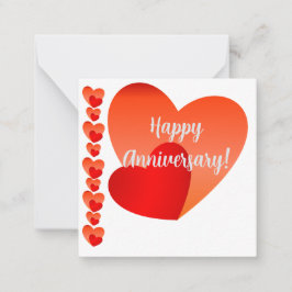 Happy Anniversary Note Card Mitteilungskarte
