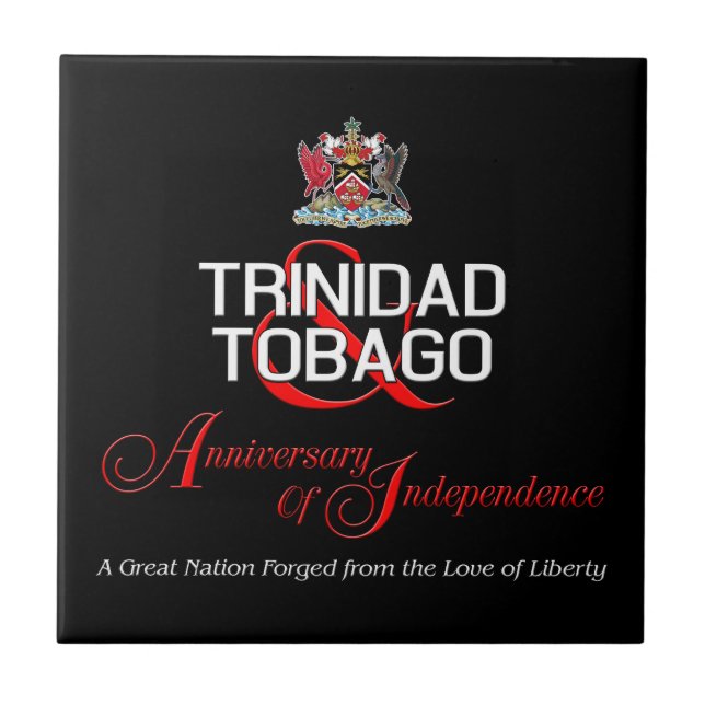 Happy Anniversary of Independence T&T Fliese (Vorderseite)
