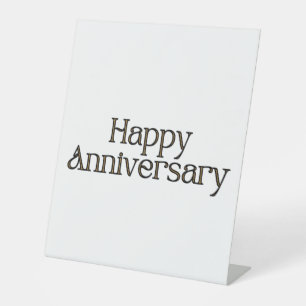 Happy Anniversary Pedestal Sign Sockelschild