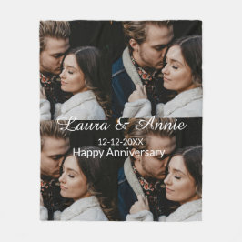 Happy anniversary photo collage name date simple w fleecedecke