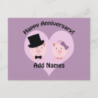 Happy Anniversary Pig Paar