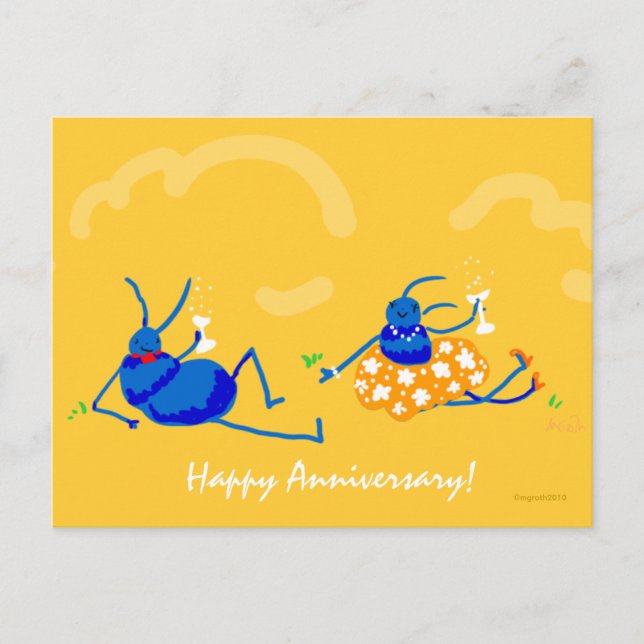 Happy Anniversary. Postkarte (Vorderseite)
