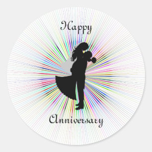 Happy Anniversary Round Sticker