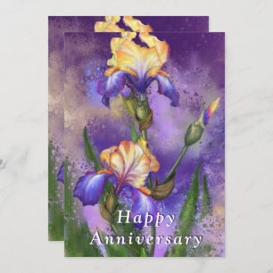 Happy Anniversary - Schöne Iris-Blume