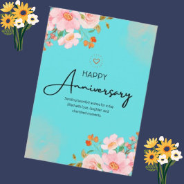 Happy Anniversary Sende Herzen Wünsche Einladung