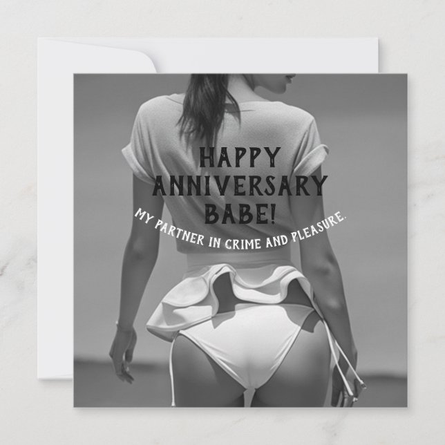 Happy Anniversary Sexy Naughty Save The Date (Vorderseite)