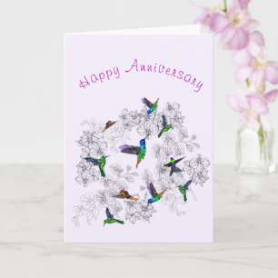 Happy Anniversary - Spring Joy - Malerei Karte