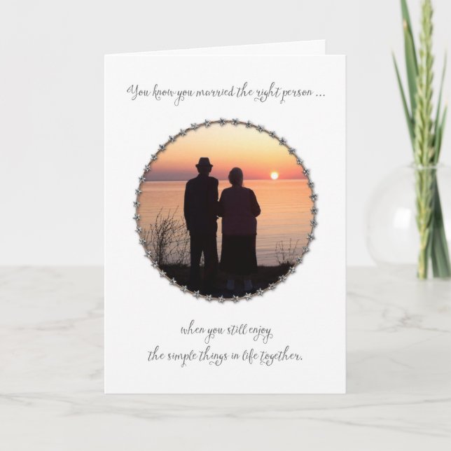 Happy Anniversary Sunset Card Karte (Vorderseite)