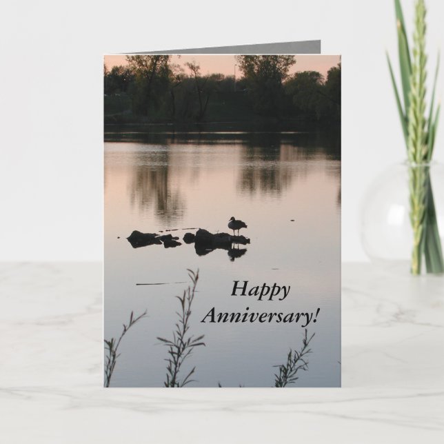 Happy Anniversary Sunset Card von Janz Karte (Vorderseite)