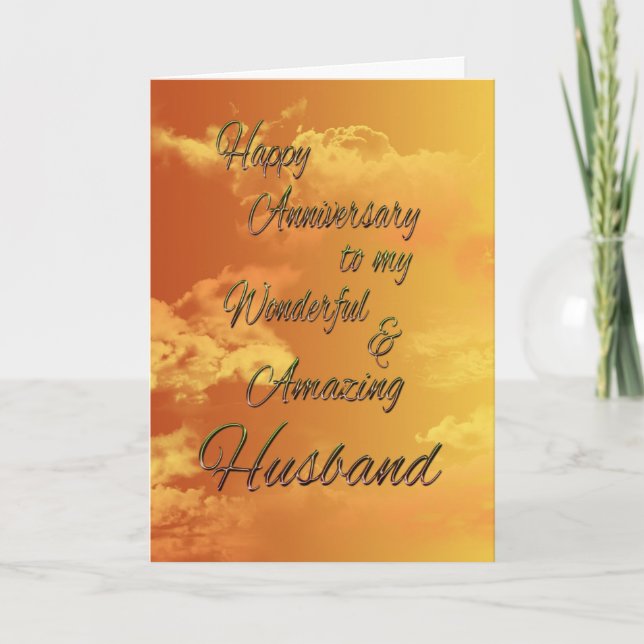 Happy Anniversary to Husband (Jubiläum) Karte (Vorderseite)