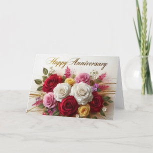 Happy Anniversary to My Husband - Romantische Lieb Karte