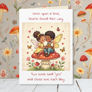 Happy Anniversary Vintage Cottage Core Fairy Poem Karte