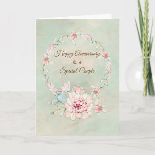Happy Anniversary Watercolor Cactus Karte