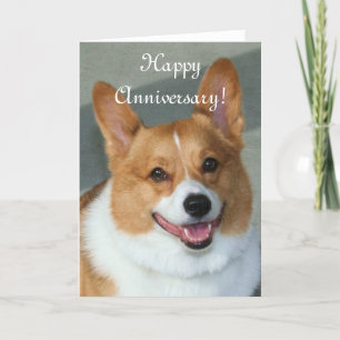 Happy Anniversary Welsh Corgi Grußkarte Karte