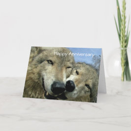Happy Anniversary - Wolf Mates - für das Paar Karte
