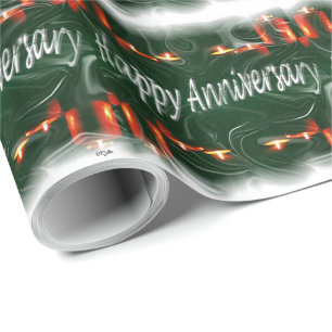 Happy Anniversay Candles Geschenkpapier