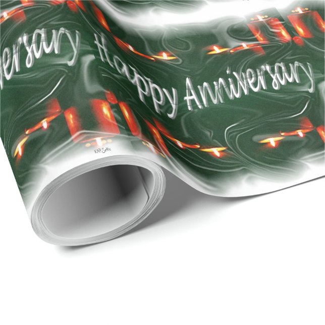 Happy Anniversay Candles Geschenkpapier (Rolleneckpunkt)