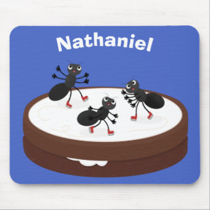 Happy ants Eis Skaten auf Keks Cartoon Mousepad
