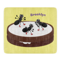 Happy ants Eis Skaten auf Keks Cartoon