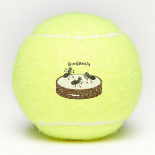 Happy ants Eis Skaten auf Keks Cartoon Tennisbälle