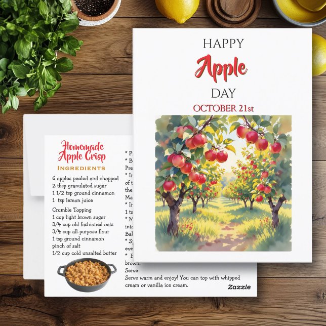 Happy Apple Day | 21. Oktober Postkarte (Von Creator hochgeladen)