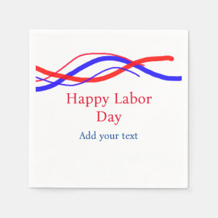 Happy Arbeitstag rot blauen Amerikaner fügen Sie I Serviette