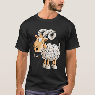 Happy Aries Sheep Zodiac Sign for Aries T-Shirt