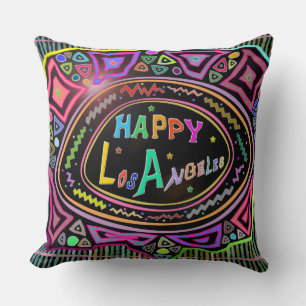 Happy Art: "Happy Los Angeles" Pillow Kissen