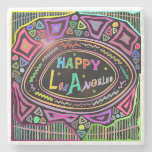 Happy Art: "Happy Los Angeles" Untersetzer