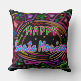 Happy Art: "Happy Santa Monica" Pillow Kissen