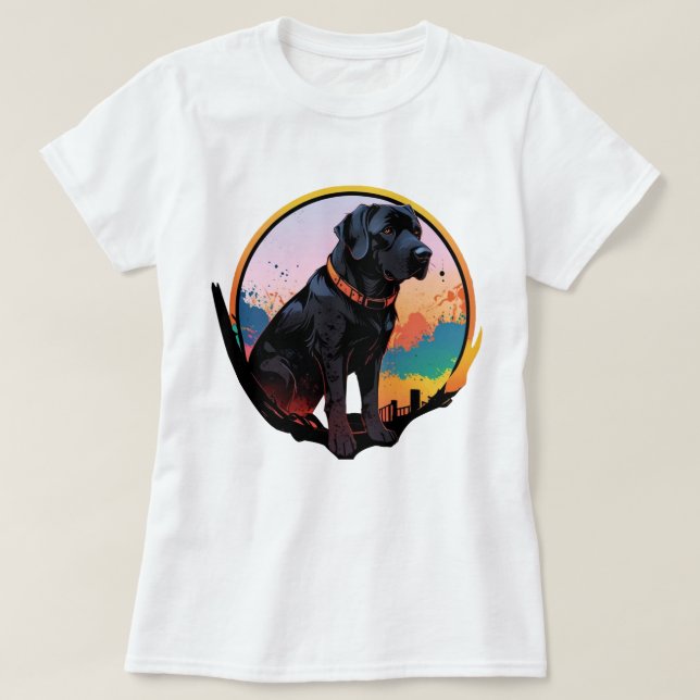 Happy as a Labrador T-Shirt (Design vorne)