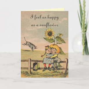 Happy as a Sunflower Valentinstag Card Feiertagskarte